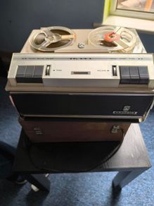 Record Player and Reel to Tape recorder