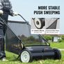 Push Lawn Sweeper, 26-inch Leaf & Grass Collector, Strong Rubber Wheels & Heavy Duty Thickened Steel, Durable to Use with Large Capacity 7 cu. ft. Mesh Collection Hopper Bag Image 6