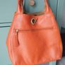 Orange Leather Handbag Similar To Tod's Handbag Image 7