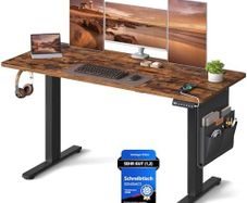 Height-Adjustable Electric Desk, 60 x 140 x 72 120 cm Memory Function