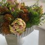 Autumnal faux flower display in ceramic vase Image 2