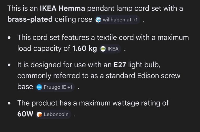 Black and Gold Ikea ceiling light pendant x2