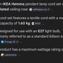 Black and Gold Ikea ceiling light pendant x2 Image 7