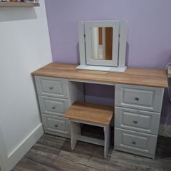 Dressing Table, Stool And Mirror