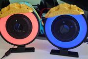 Pair of FastPrint3D SimHub LED Brake Discs + Long Cables - Brand New