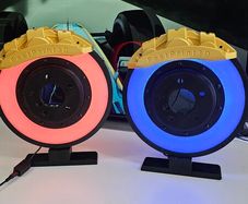 Pair of FastPrint3D SimHub LED Brake Discs + Long Cables - Brand New