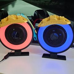 Pair of FastPrint3D SimHub LED Brake Discs + Long Cables - Brand New