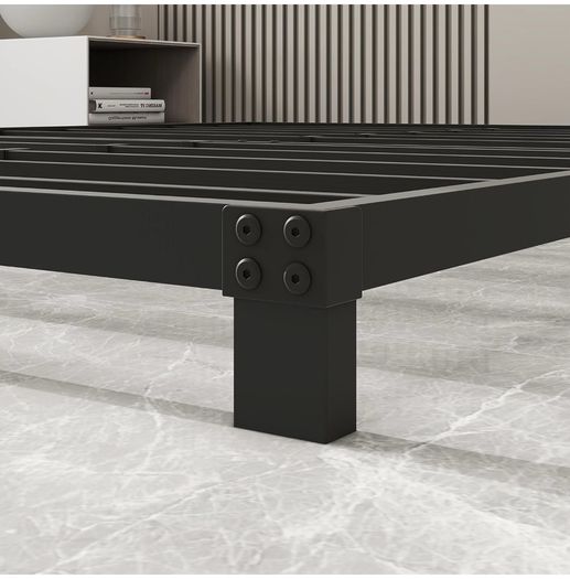 12cm Low King Size Bed frame, Metal Bed 150x200 cm