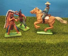 Vintage Britains Deetail Cowboy and Native Americans