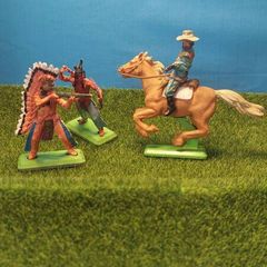 Vintage Britains Deetail Cowboy and Native Americans