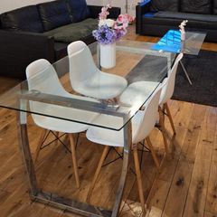 Dining Table + 4 Chairs (Delivery Available)
