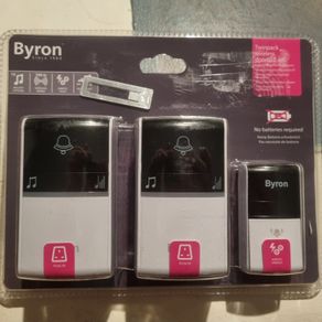 Byron twin pack Doorbell with Kinetic button(no Bateries needed)