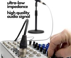 Microphone Speaker Lead Mic Cable Male XLR to Female XLR 1 Metre