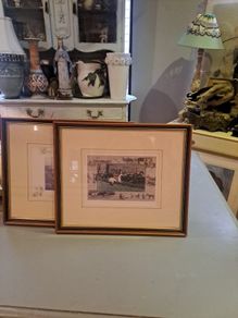 2 X Framed Snaffles Equestrian Prints