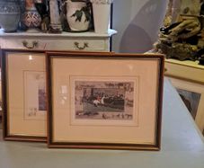 2 X Framed Snaffles Equestrian Prints