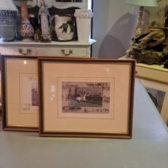 2 X Framed Snaffles Equestrian Prints