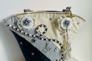 Rare Mary Frances Nautical Shoulder Tote Designer Bag