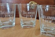 3 Tullamore Dew whiskey tumblers