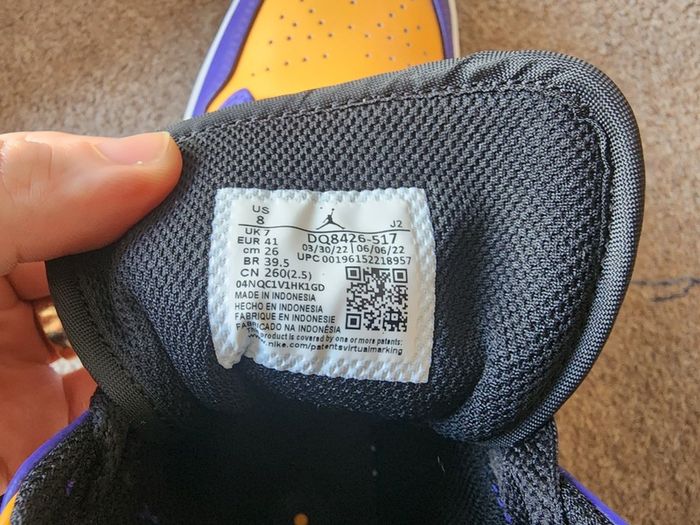 The Air Jordan 1 Mid Lakers 2022