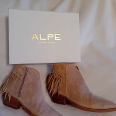 Spanish brand Alpe Suede Leather Ankle Boots Size 39 Perfect RRP 145