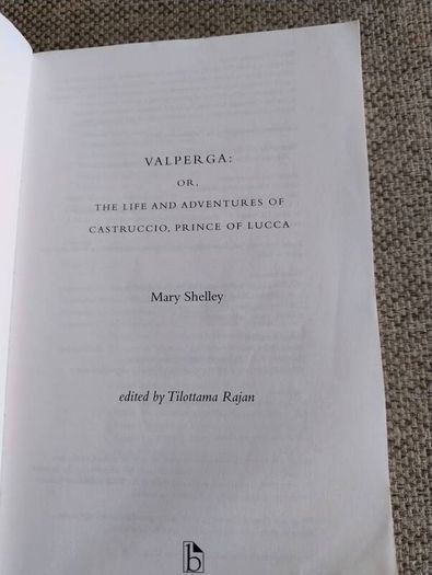 Valperga by Mary Shelley edited by Tilottama Rajan 1998 in good overall condition with some underlining and notes on some pages see photos FREE STANDARD POSTAGE INCLUDED