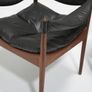 Vintage Set of 8 Rosewood and Black Leather Dining Chairs by Kristian Solmer Vedel, 1960s. Image 7