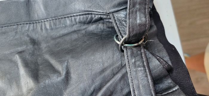 Vintage black genuine SPHINX leather pegged style high waisted pants with side and back pockets  14UK - Fit (12-14UK)