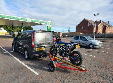 motorbike trailer track day transport