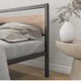 4ft6 Double Bed Frames with Wood Headboard Image 5