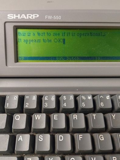 Sharp FW-500 font writer word processor