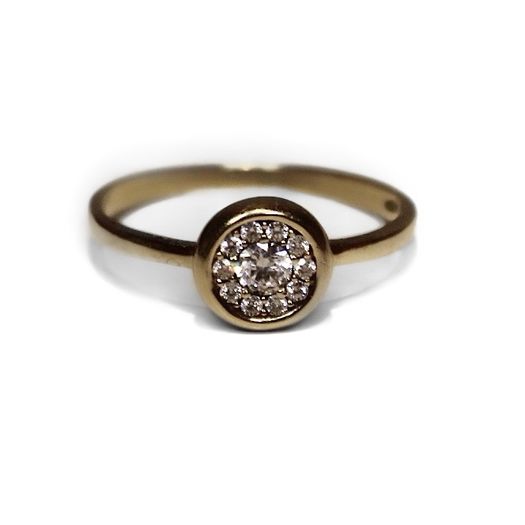 9ct Yellow Gold Halo Ring