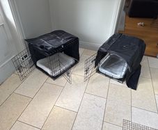 Two double door dog crates for sale -