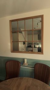 Large oak mirror