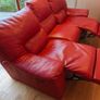 Burgundy Red 3-seater double-recliner couch Image 5