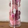 Decorative Glass Vase with Pink Decorative Balls Image 2