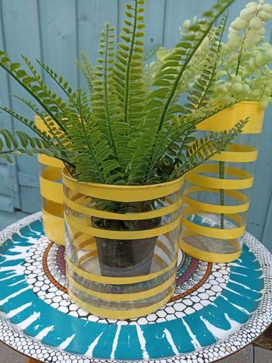 3 X glass vases/containers