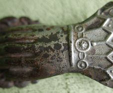 Antique French metal paper clip