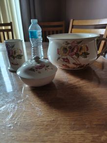 chamber pot and wash bowl set