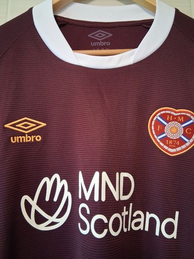 Heart Of Midlothian Jersey. Official Umbro Hearts Jersey. Long Sleeved.  Collect In Dublin Or Receive Via Post.
