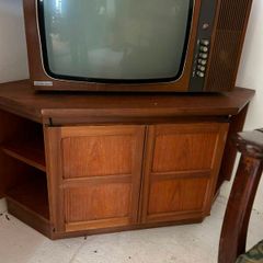 Mid Century Nathan Furniture Teak Corner Cabinet