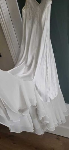 Oscar de la Renta Pink Label Vintage White Satin Nightwear Sz XG (Fit 12-14UK)