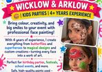 Face Painting Wicklow & Arklow | Kids Parties | 4+ Years Experience