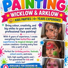 Face Painting Wicklow & Arklow | Kids Parties | 4+ Years Experience
