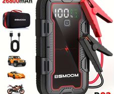 12V Car Jump Starter 8000A Peak Auto Battery Booster Pack Power Bank, Jump Box With LED Light LCD Screen (Up To All Gas Or 10.0L Diesel Engine)