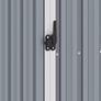 Garden Firewood Shed Grey 245x98x159 cm Galvanised Steel Image 2