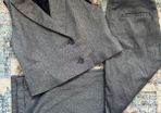 Zara Grey Herringbone Waistcoat & Wide Leg Trousers Co-ord Set