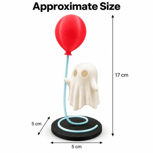 Ghost with Balloon - 3D - Halloween Decor