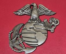 Metal United States Marine corp badge .