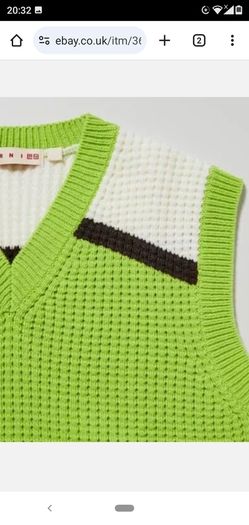 Marni x Uniqlo V-Neck Knit Vest Lime Green Size XS