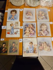 Vintage Catholic Devotional Art Print Cards X 207 Dimensions 8" X 10". In Good Condition.  See Photos For Same.
